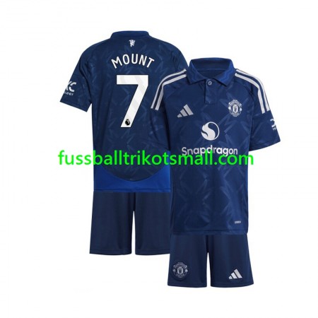 Fußballtrikots Manchester United Mason Mount 7 Kinder 2024-2025 Kurzarm Auswärts-trikot kaufen
